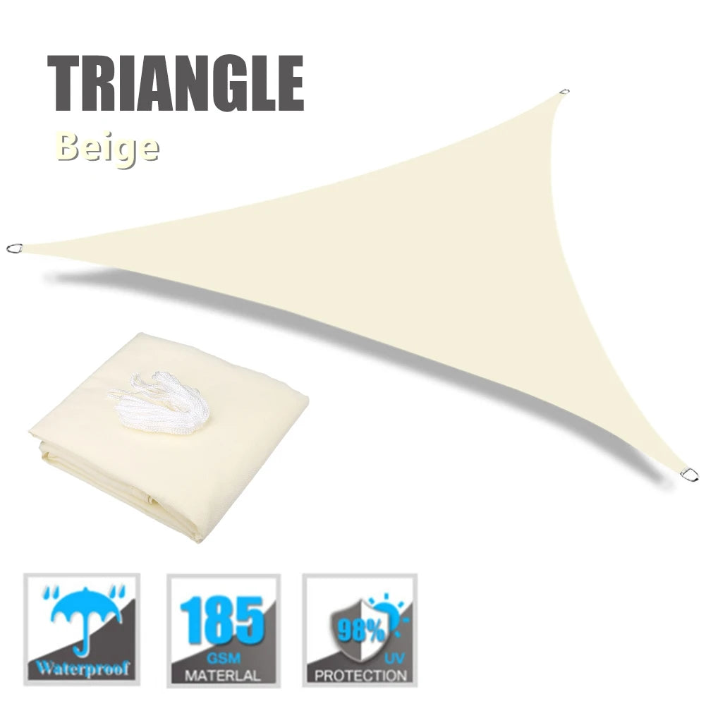 Waterproof Triangle Sun Shade Sail Canopy 98%UV Block Sun Shelters for Outdoor Facility&Activities Backyard Awning Camping Tents