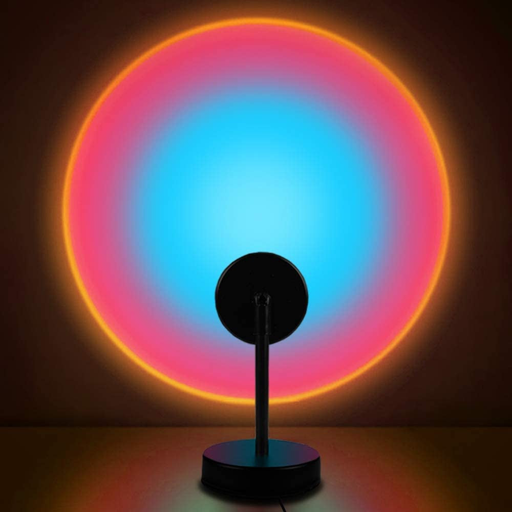 Sunset Lamp, Sunset Projector Lamp 10W LED Sunset Light Night Light 180 Degree Rotation Romantic Rainbow Light USB Charging for Bedroom Party Home Decor, Rainbow…